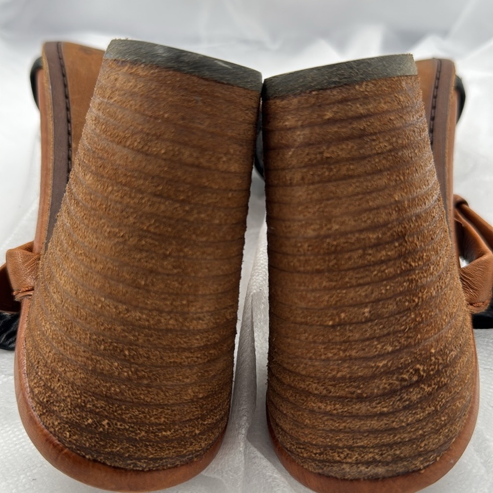 FRYE leather sandals - black  and brown leather  - Size 7M - Picture 6 of 11